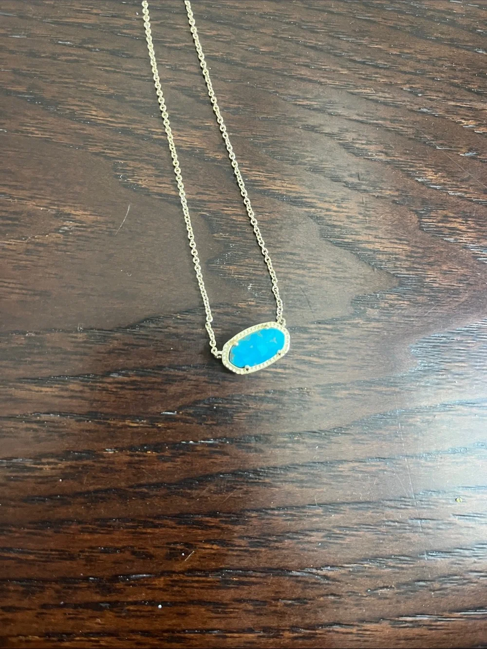 Gold-Tone Pendant Necklace with Pink, Blue, and Turquoise Stone Kendra Scott - Picture 5 of 5